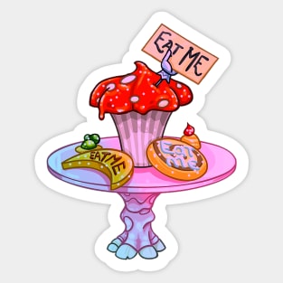 Eat Me Desserts (Alice in Wonderland) Sticker